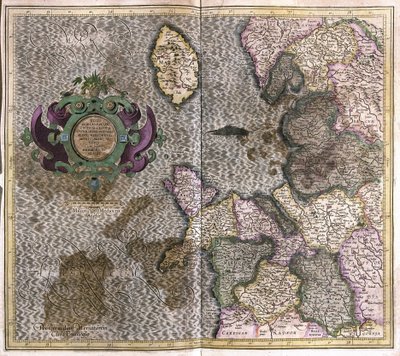 Luoteis-Englannissa (kaiverrus tekijältä Gerardus Mercator