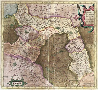 Picardie, Champagne, Ranska tekijältä Gerardus Mercator