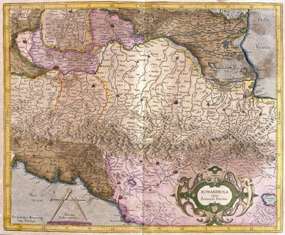 Romagna Parman kanssa, Italia (kaiverrus tekijältä Gerardus Mercator