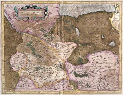Saksi ja Mecklenburg, Saksa (kaiverrus tekijältä Gerardus Mercator
