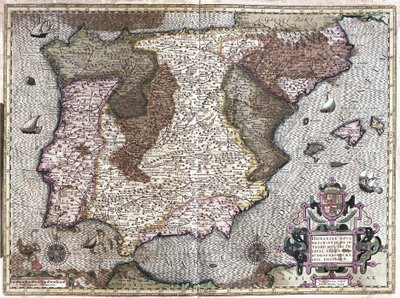 Espanja (kaiverrus tekijältä Gerardus Mercator