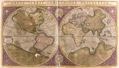 Maapallo (kaiverrus tekijältä Gerardus Mercator