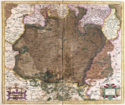 Thüringen, Saksa (kaiverrus tekijältä Gerardus Mercator