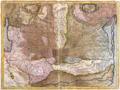 Verona, Vicenza ja Padova, Italia (kaiverrus tekijältä Gerardus Mercator