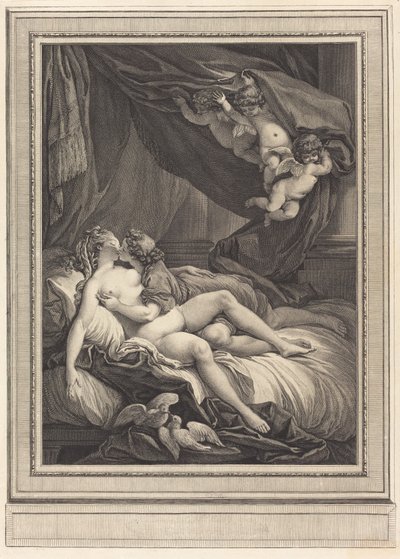 Venus ja Adonis tekijältä Geraud Vidal after Charles Monnet