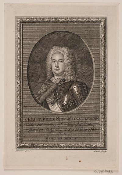 Christian Frederik Haxthausenin kreivi tekijältä Gerhard Ludvig Lahde