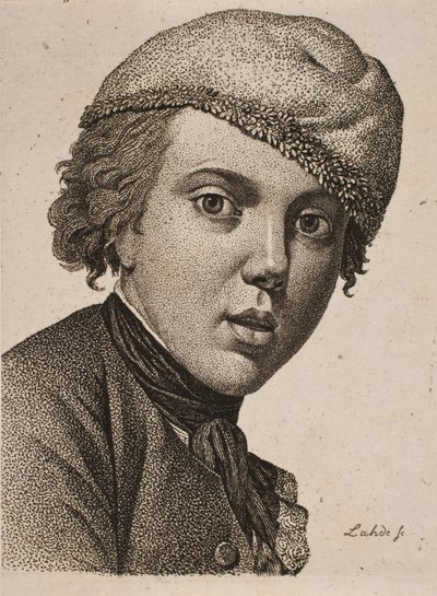 Jens Juel, Juelin omakuvan jälkeen vuodelta 1767 tekijältä Gerhard Ludvig Lahde