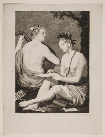 Terpsichore et Kalliope tekijältä Gerhard Ludvig Lahde