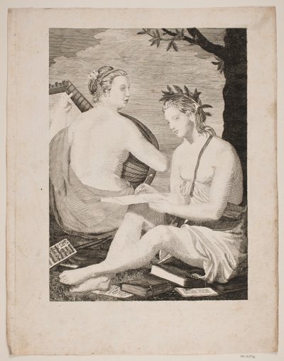 Terpsichore et Kalliope tekijältä Gerhard Ludvig Lahde