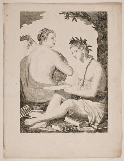 Terpsichore et Kalliope tekijältä Gerhard Ludvig Lahde