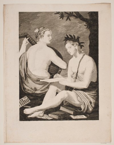 Terpsichore et Kalliope tekijältä Gerhard Ludvig Lahde