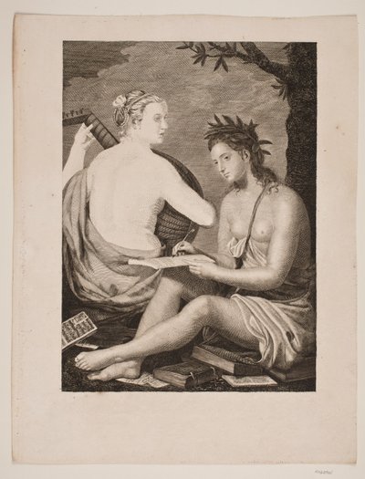 Terpsichore et Kalliope tekijältä Gerhard Ludvig Lahde