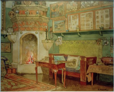 Sisätilojen "Leveld" salonki tekijältä Gerhard Peter Frantz Vilhelm Munthe
