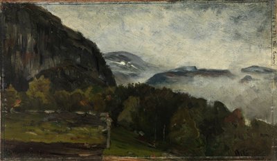 Øylon maisema sumussa tekijältä Gerhard Munthe