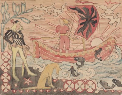 Pirteä laulu, noin 1892. tekijältä Gerhard Munthe