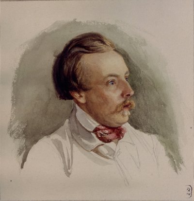 Taidemaalari Alexander von Kotzebuen muotokuva 1815-1889, 1840-luku tekijältä Gerhard Wilhelm Reutern von