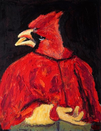 El Cardinal, 2020 (öljy kankaalle) tekijältä Gerhardt Isringhaus