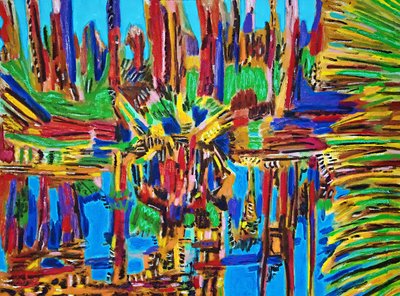 Estuario Abstracto II, .2018 (öljy kankaalle) tekijältä Gerhardt Isringhaus