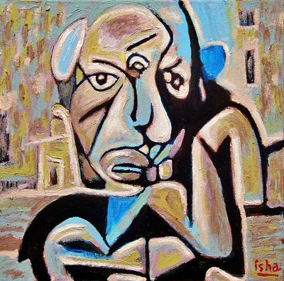 Pikku Picasso, 2022 (öljy kankaalle) tekijältä Gerhardt Isringhaus