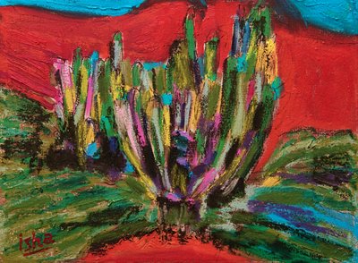 Saguaro Spirit, 2018, öljy kankaalle tekijältä Gerhardt Isringhaus