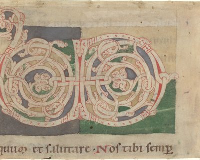 Alkukirjaimet V ja D tekijältä German 12th Century