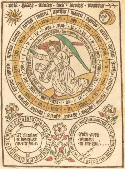Pääsiäiskalenteri, joka alkaa vuodesta 1466 tekijältä German 15th Century