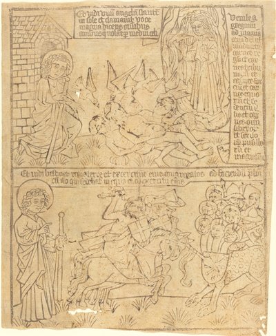 Johanneksen apokalypsi, lehti 10 tekijältä German 15th Century