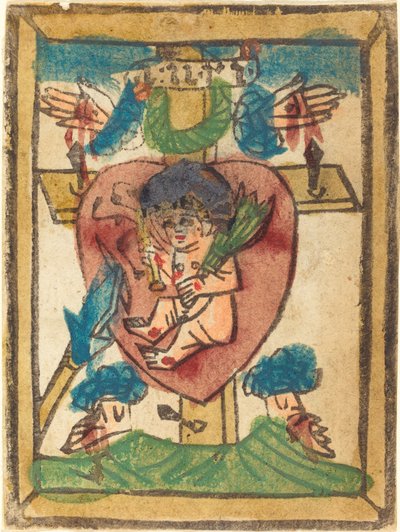 Kristus-lapsi pyhässä sydämessä tekijältä German 15th Century