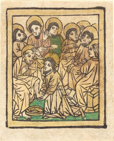 Kristus pesee apostolien jalkoja tekijältä German 15th Century