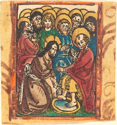 Kristus pesee apostolien jalkoja tekijältä German 15th Century
