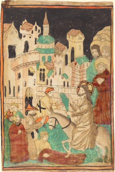 Kristuksen tulo Jerusalemiin tekijältä German 15th Century