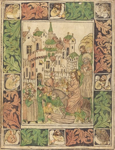Kristuksen tulo Jerusalemiin tekijältä German 15th Century