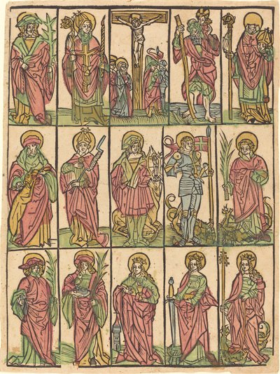 Neljätoista apupyhimystä tekijältä German 15th Century