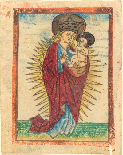 Madonna ja lapsi kunniassa tekijältä German 15th Century