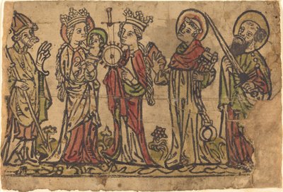Madonna ja lapsi neljän pyhän kanssa tekijältä German 15th Century