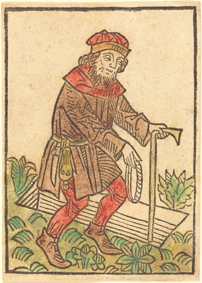 Mies kävelee kohti hautaa tekijältä German 15th Century
