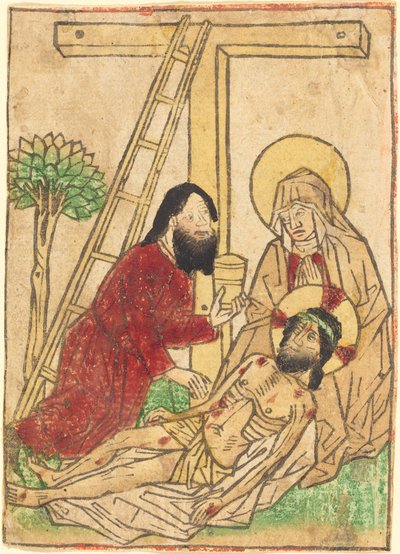Pietà Pyhän Johanneksen kanssa tekijältä German 15th Century
