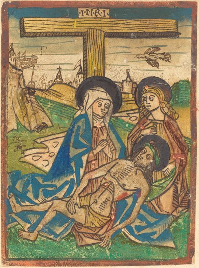 Pietà Pyhän Johanneksen kanssa tekijältä German 15th Century