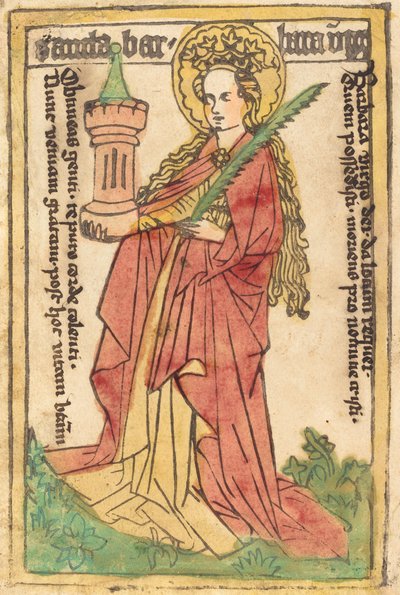 Pyhä Barbara tekijältä German 15th Century
