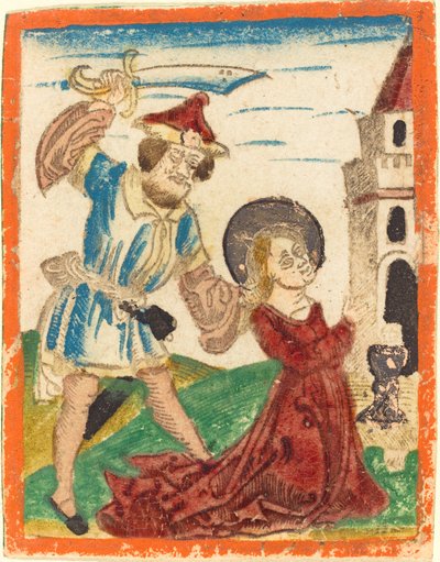 Pyhän Barbaran marttyyrikuolema tekijältä German 15th Century