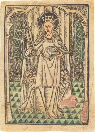 Pyhä Ursula suojelijana tekijältä German 15th Century or Master of the Protective Saints of Cologne