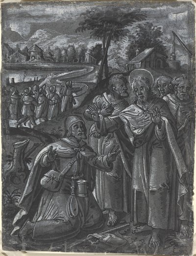Kristus kiistelee lääkäreiden kanssa [recto] tekijältä German 16th Century