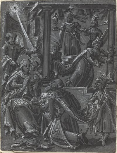 Kuninkaiden palvonta [recto] tekijältä German 16th Century