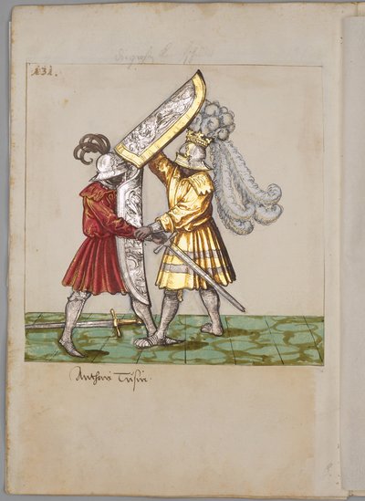 Kuvitus keisari Maximilian I:n turnauskirjasta, 1512-1515 tekijältä German Master