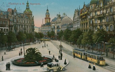 Frankfurt, Rossmarkt. Vuonna 1913 lähetetty postikortti. tekijältä German Photographer