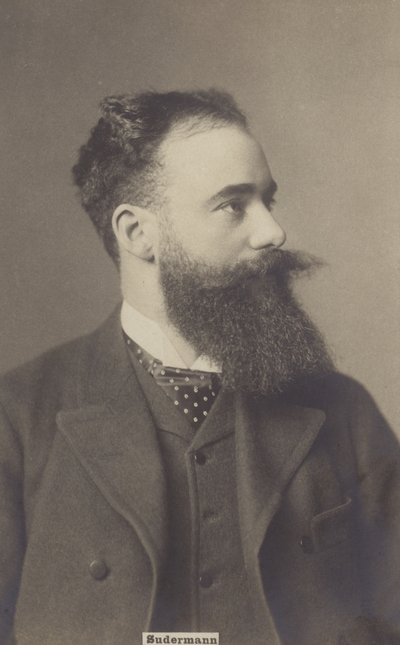 Hermann Sudermann (1857-1928), saksalainen näytelmäkirjailija ja romaanikirjailija (s/w-kuva). tekijältä German Photographer