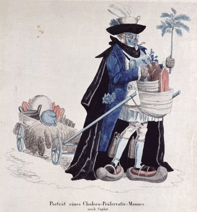 Mies suojautui koleralta vuoden 1832 epidemian aikana tekijältä German School