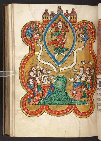 Lisätä. 60629, f.103v The Ascension (vellum) tekijältä German School