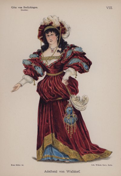 Adelheid von Walldorf, Goethen teoksesta Gotz von Berlichingen (värilitho) tekijältä German School