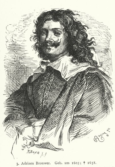 Adriaen Brouwer, flaamilainen barokkimaalari (kaiverrus) tekijältä German School